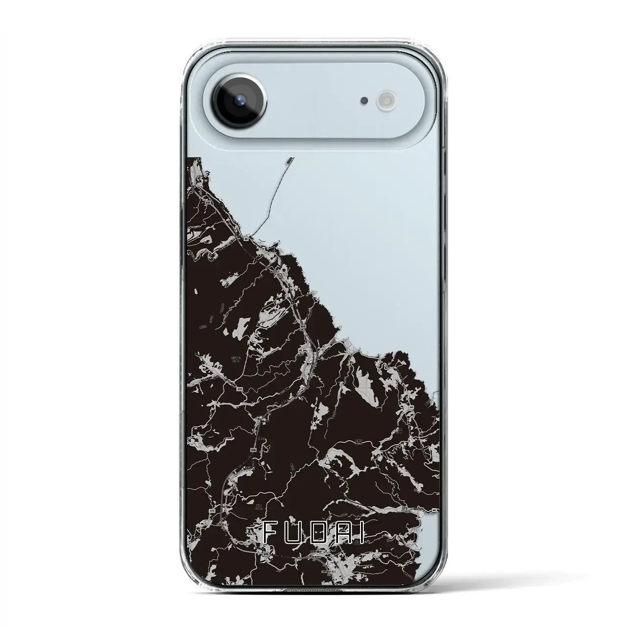 【普代(岩手県)】地図柄iPhoneケース(クリアタイプ)