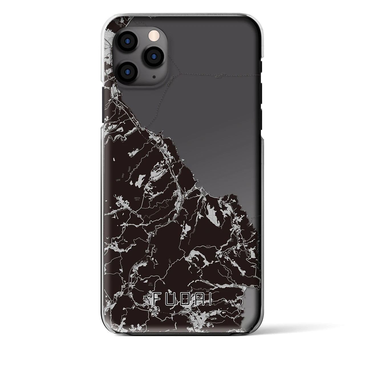 【普代(岩手県)】地図柄iPhoneケース(クリアタイプ)