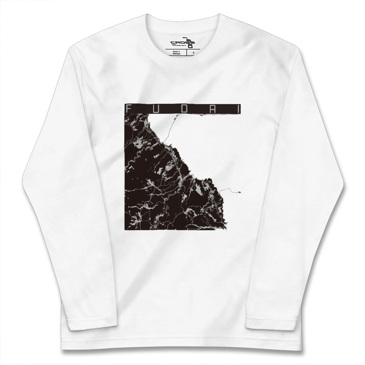 【普代(岩手県)】地図柄ロングスリーブTシャツ