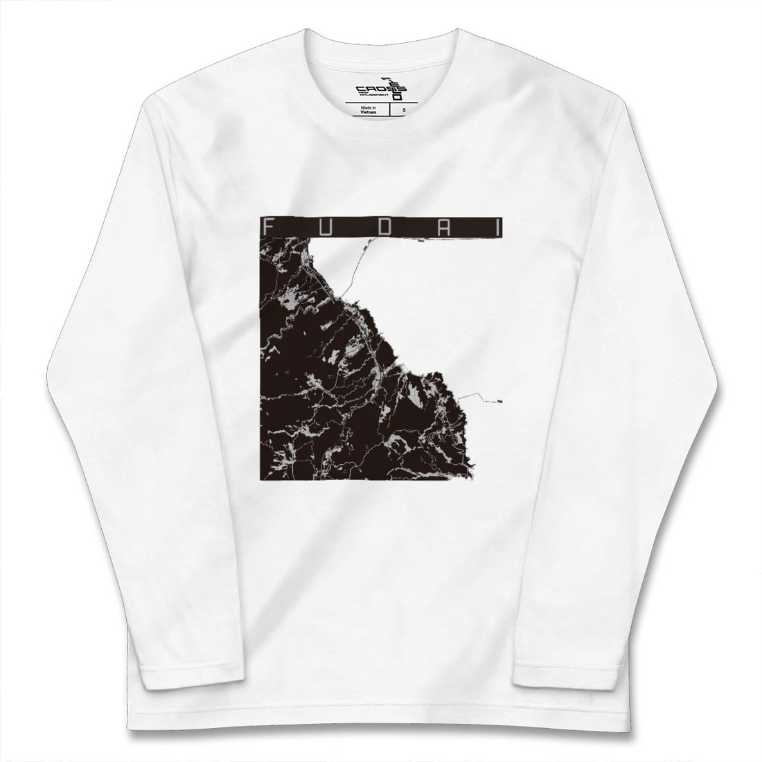 【普代(岩手県)】地図柄ロングスリーブTシャツ