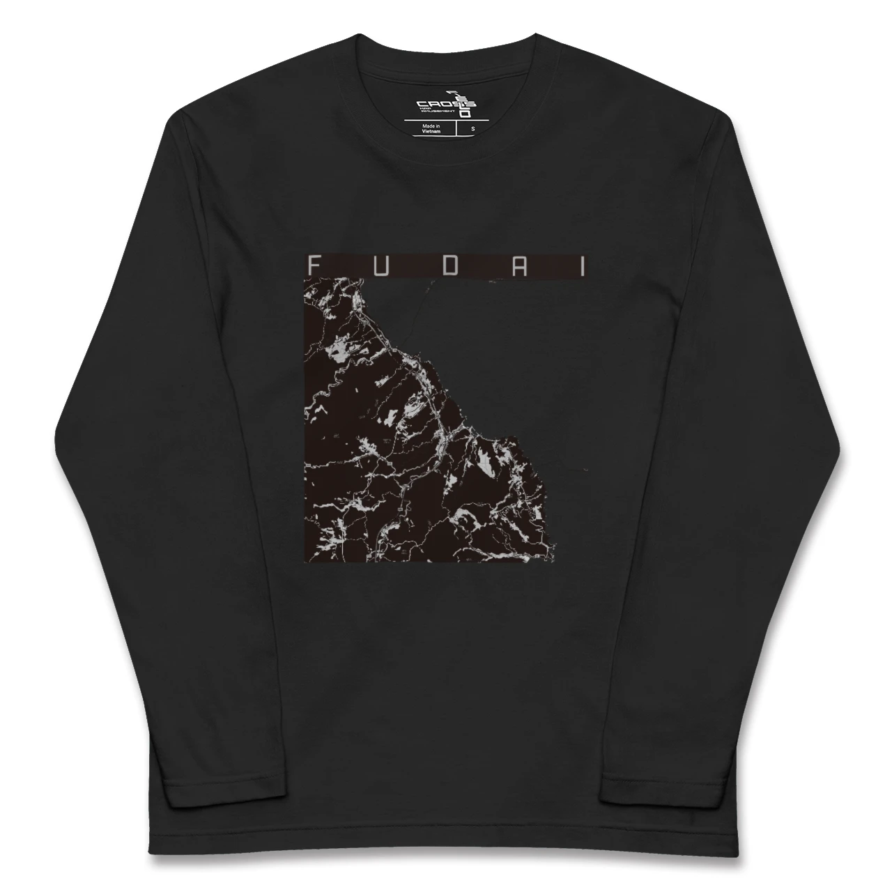 【普代(岩手県)】地図柄ロングスリーブTシャツ