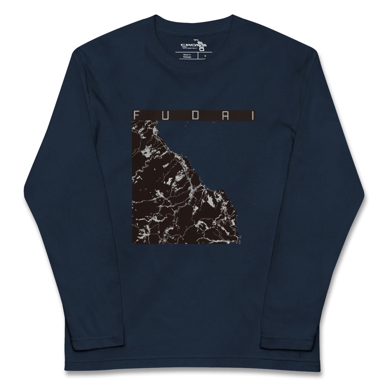 【普代(岩手県)】地図柄ロングスリーブTシャツ