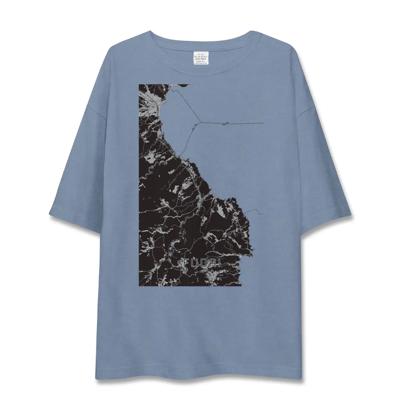 【普代(岩手県)】地図柄ビッグシルエットTシャツ