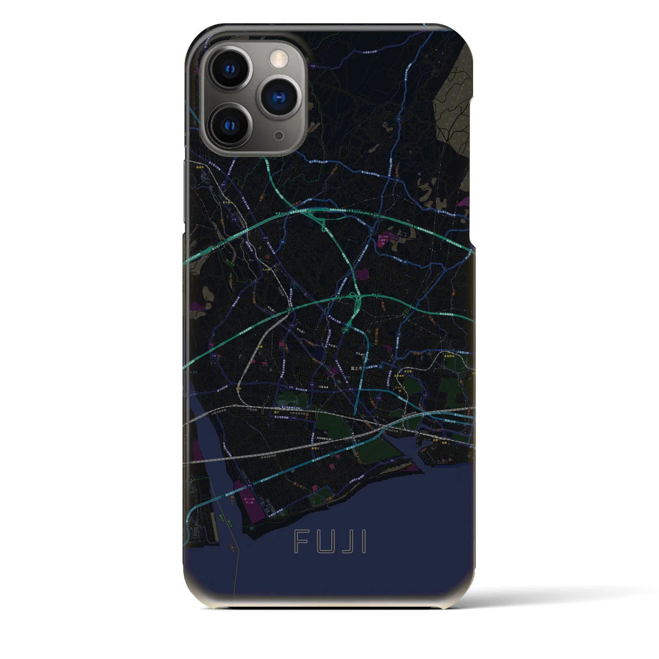 【富士(静岡県)】地図柄iPhoneケース(バックカバータイプ)