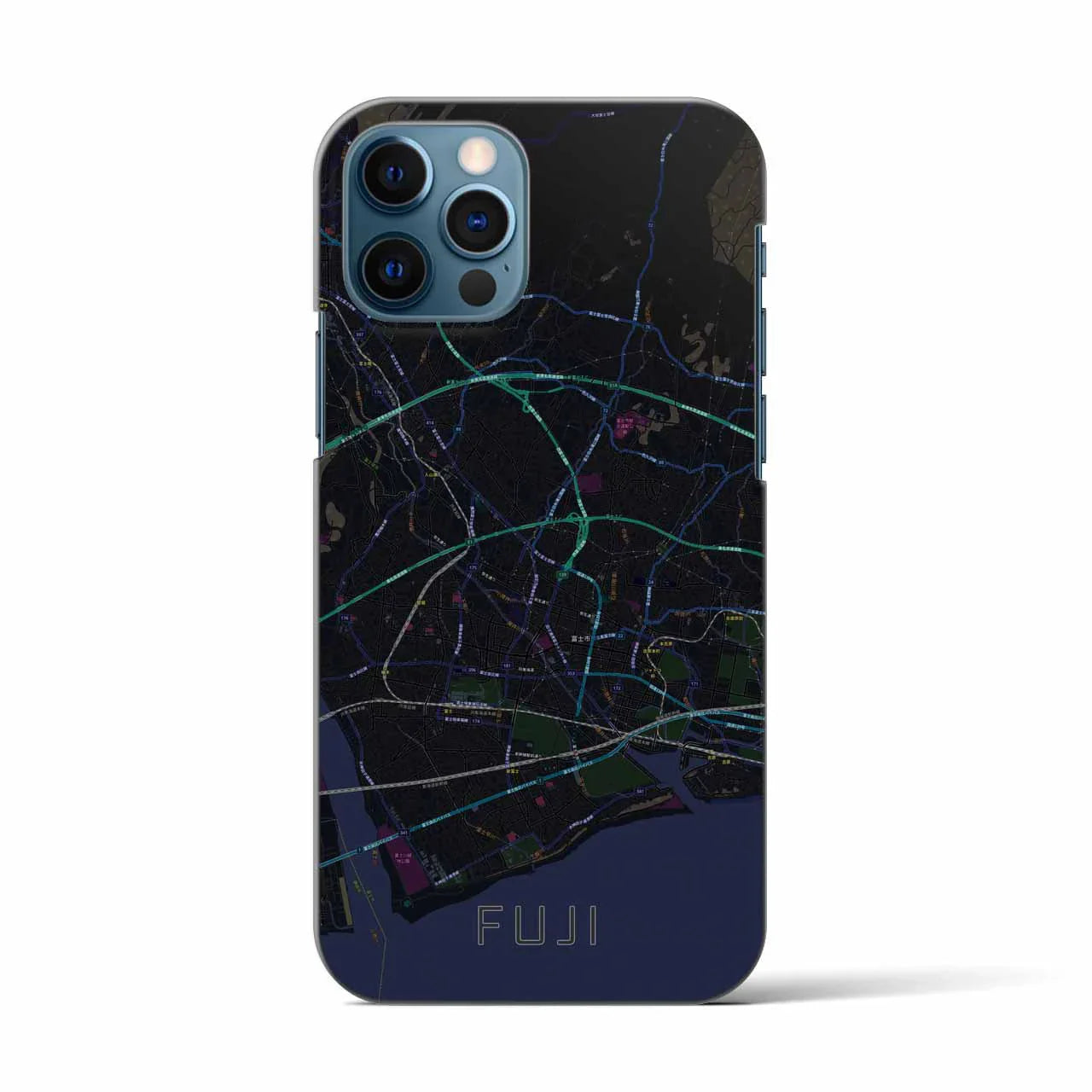 【富士(静岡県)】地図柄iPhoneケース(バックカバータイプ)