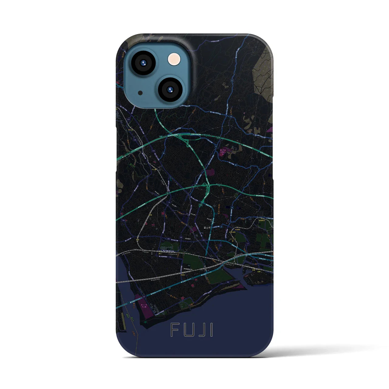 【富士(静岡県)】地図柄iPhoneケース(バックカバータイプ)