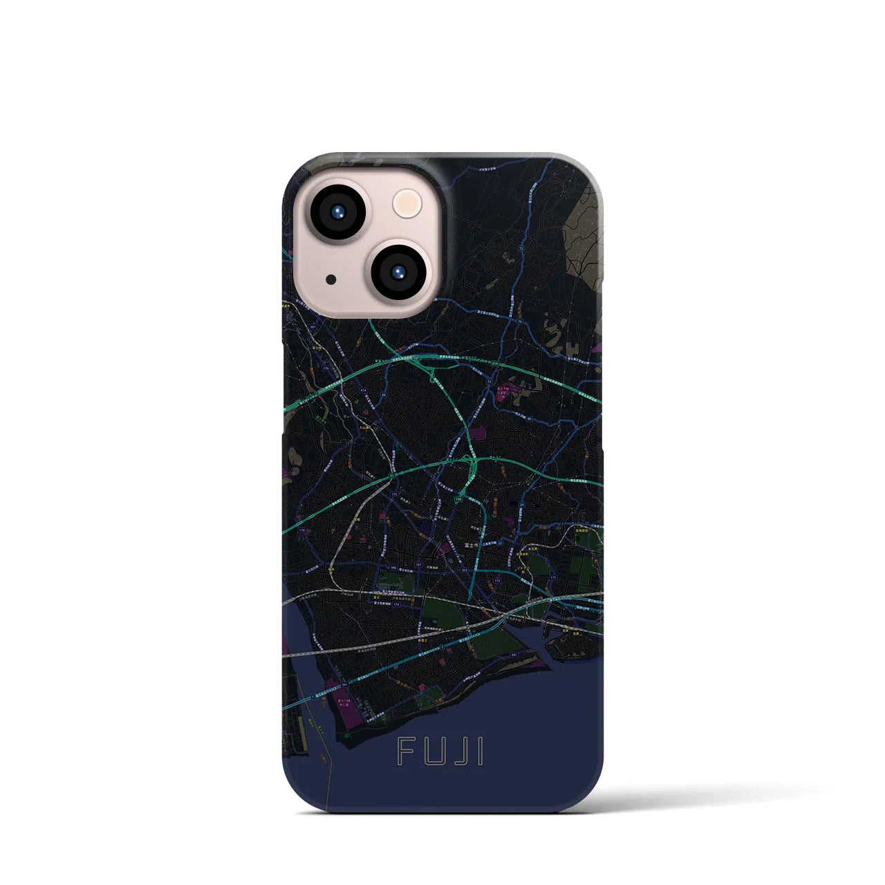 【富士(静岡県)】地図柄iPhoneケース(バックカバータイプ)