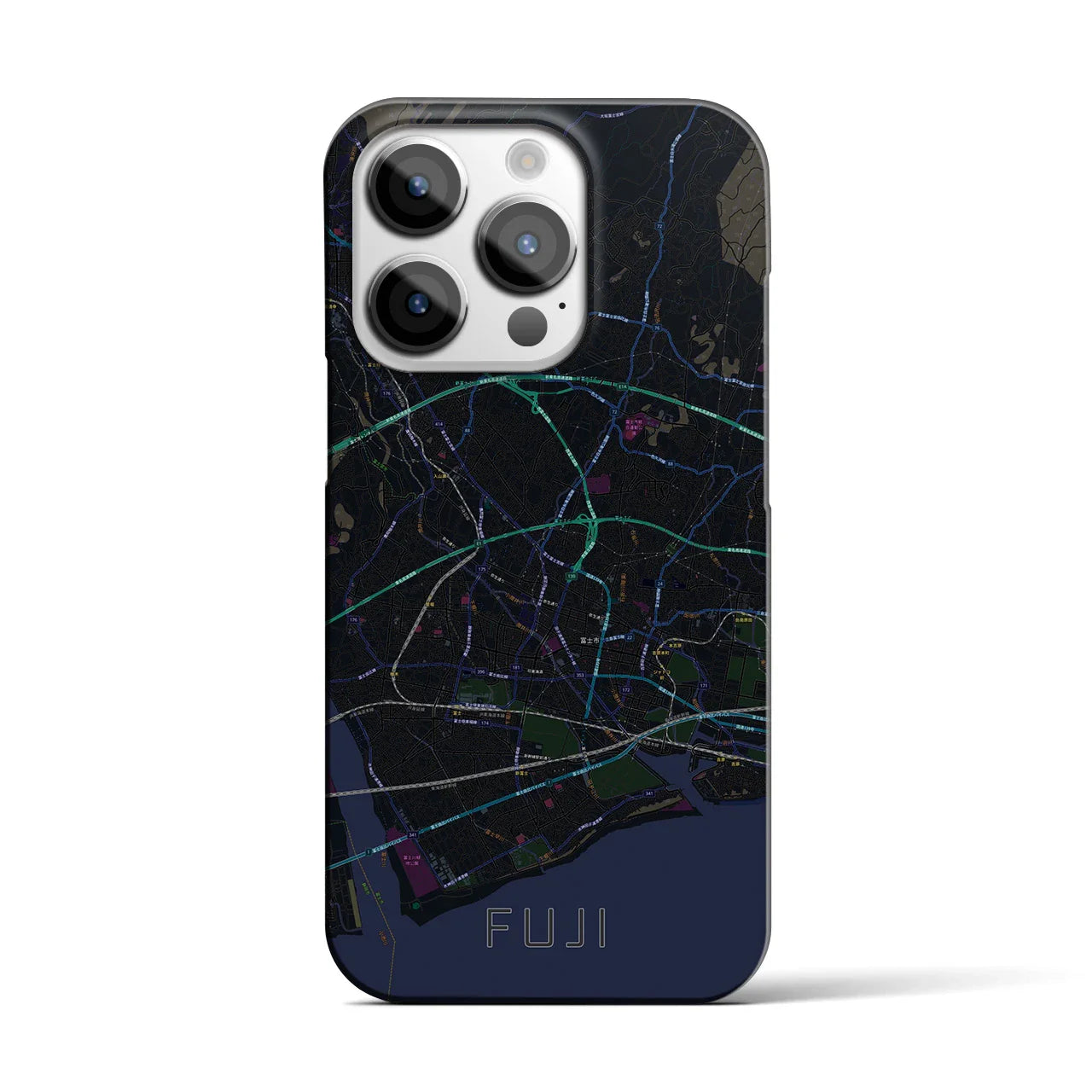 【富士(静岡県)】地図柄iPhoneケース(バックカバータイプ)