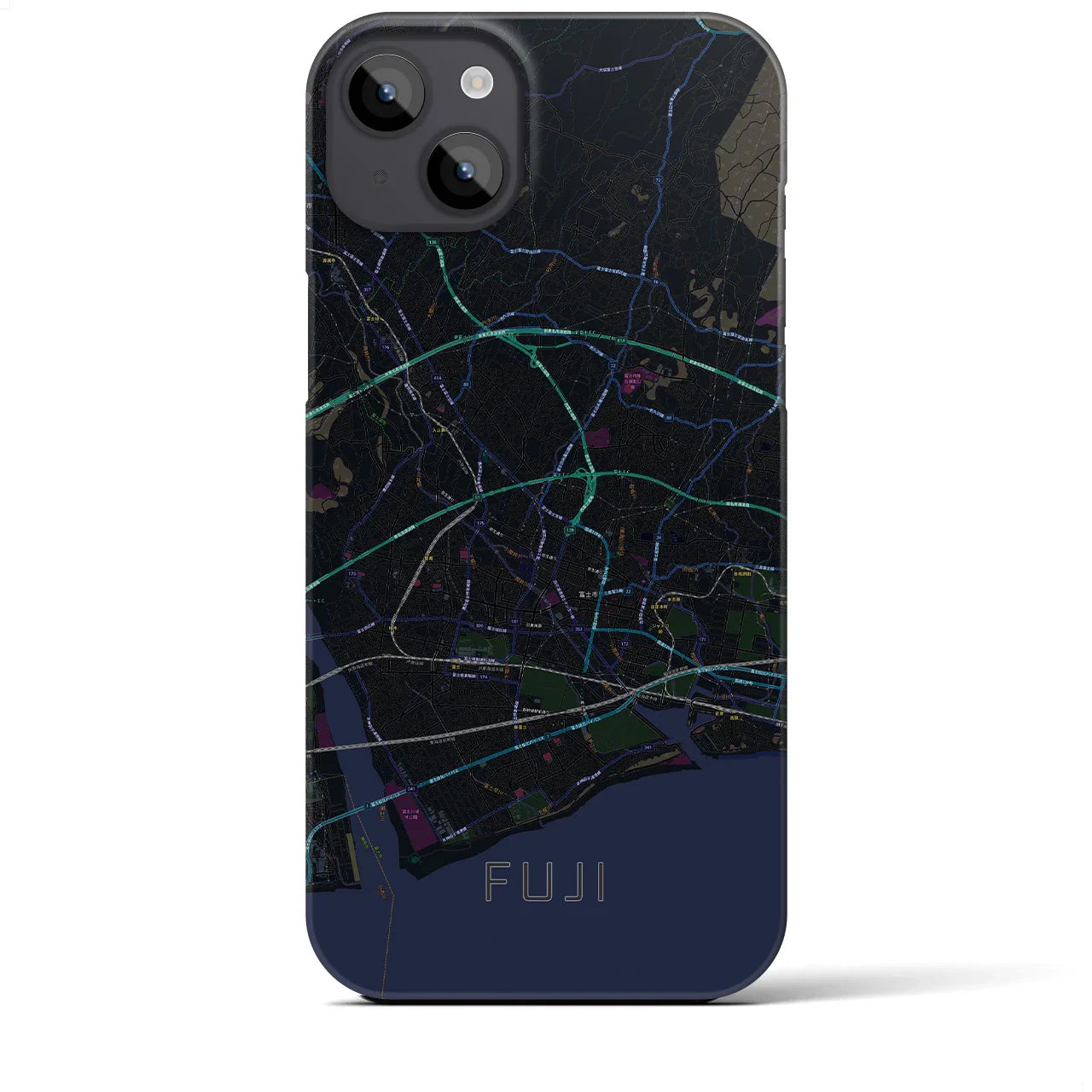 【富士(静岡県)】地図柄iPhoneケース(バックカバータイプ)