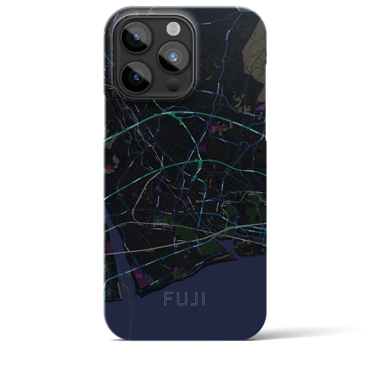 【富士(静岡県)】地図柄iPhoneケース(バックカバータイプ)