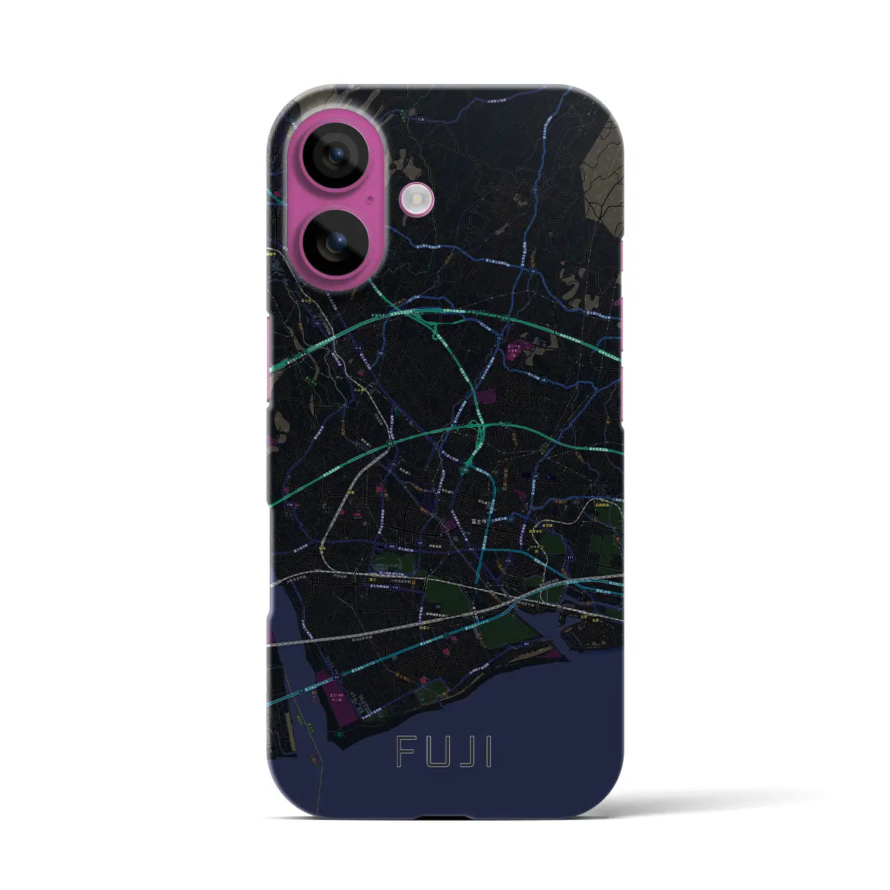 【富士(静岡県)】地図柄iPhoneケース(バックカバータイプ)