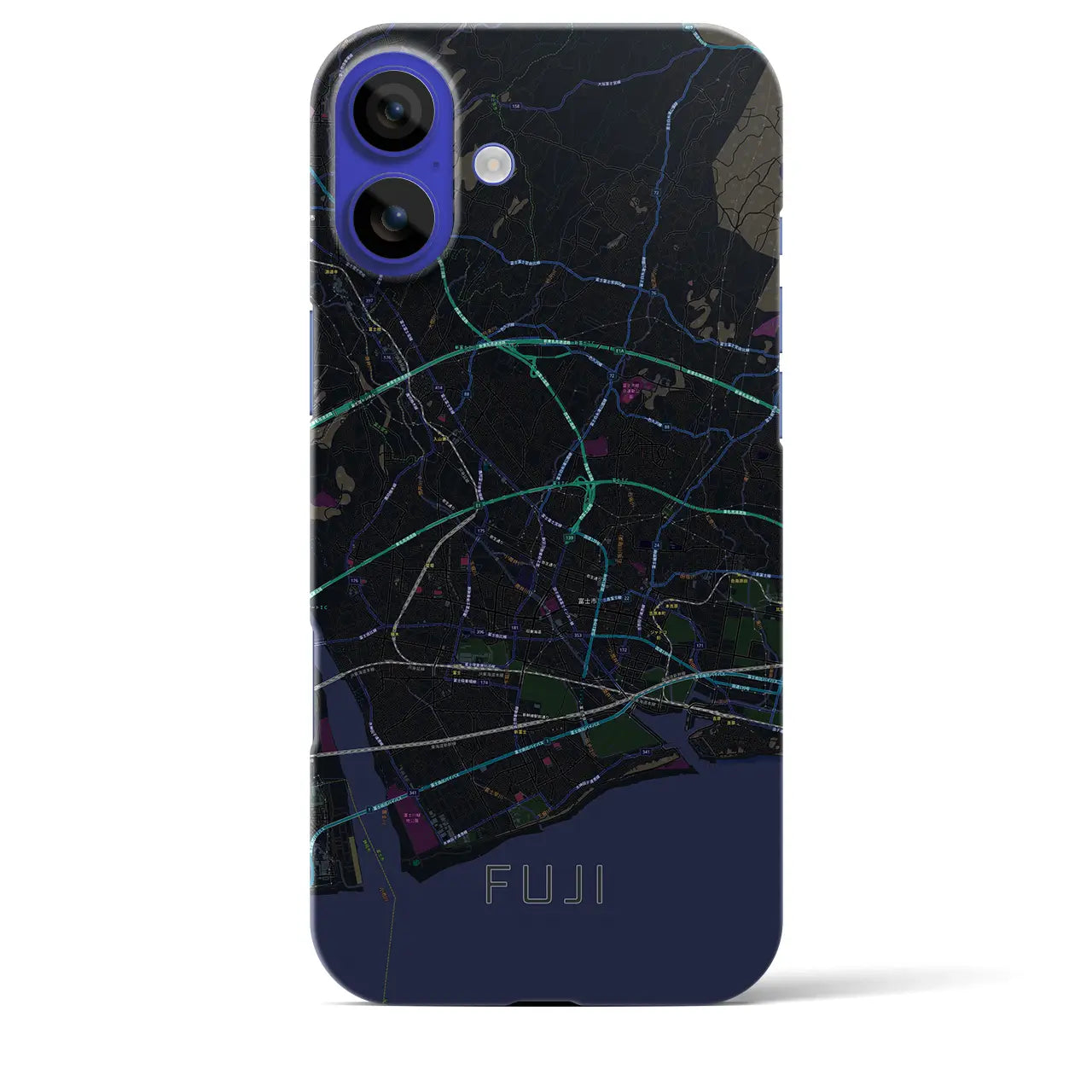 【富士(静岡県)】地図柄iPhoneケース(バックカバータイプ)