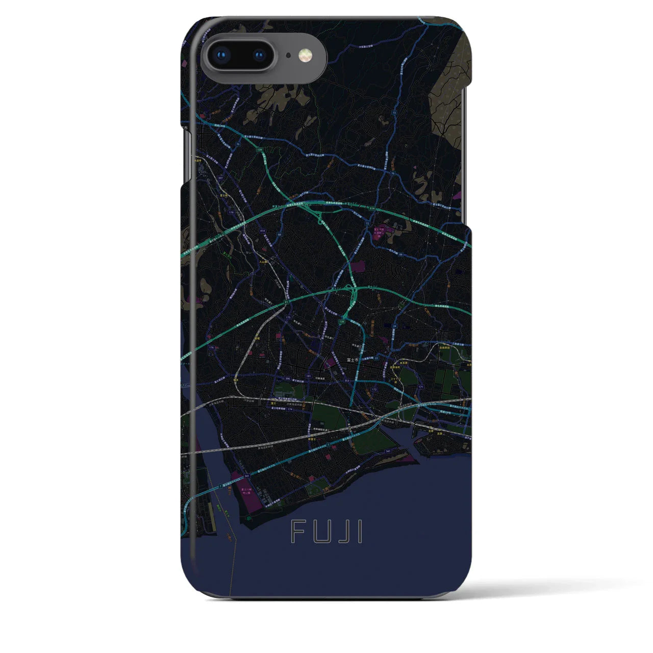【富士(静岡県)】地図柄iPhoneケース(バックカバータイプ)
