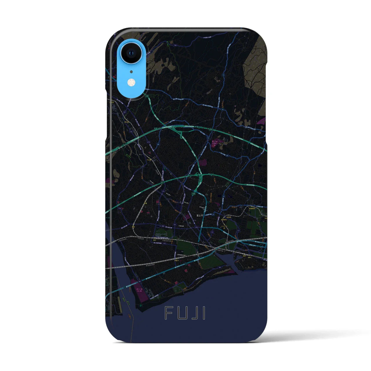 【富士(静岡県)】地図柄iPhoneケース(バックカバータイプ)