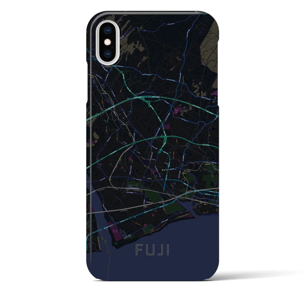 【富士(静岡県)】地図柄iPhoneケース(バックカバータイプ)