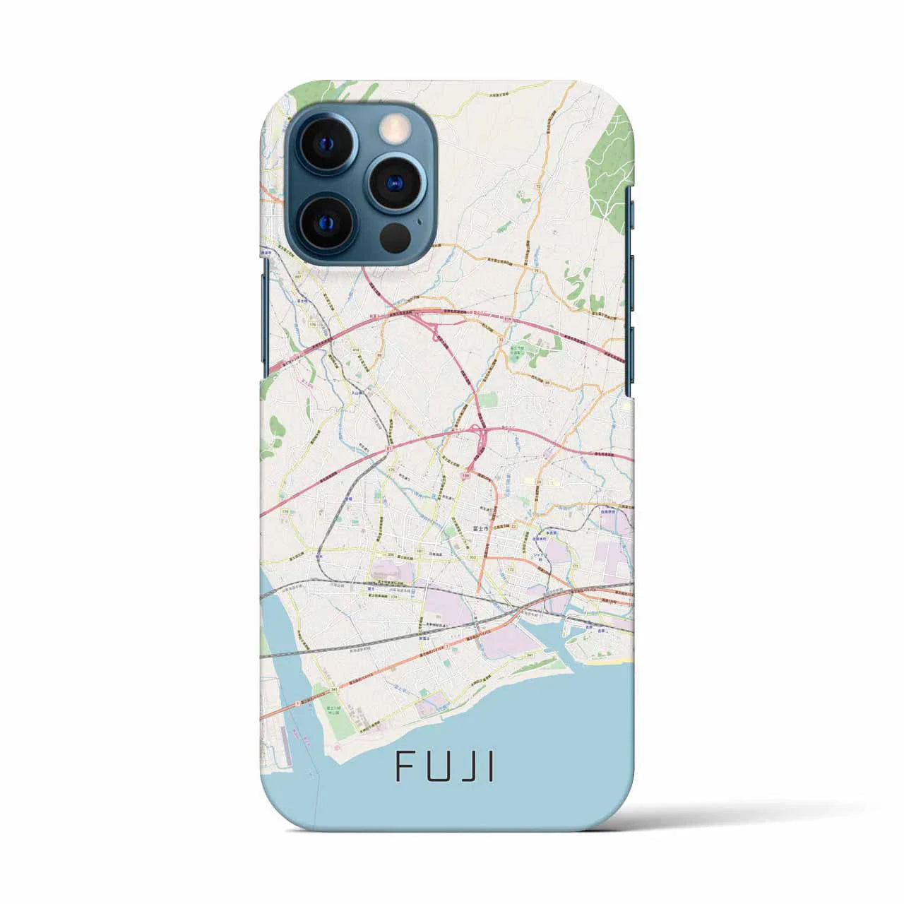 【富士(静岡県)】地図柄iPhoneケース(バックカバータイプ)