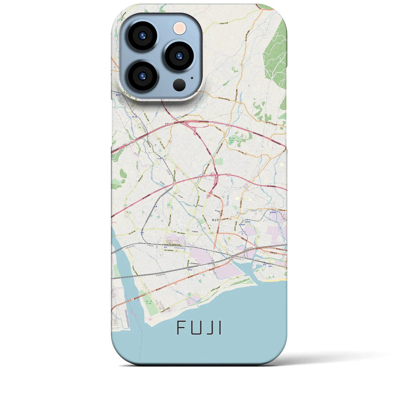 【富士(静岡県)】地図柄iPhoneケース(バックカバータイプ)