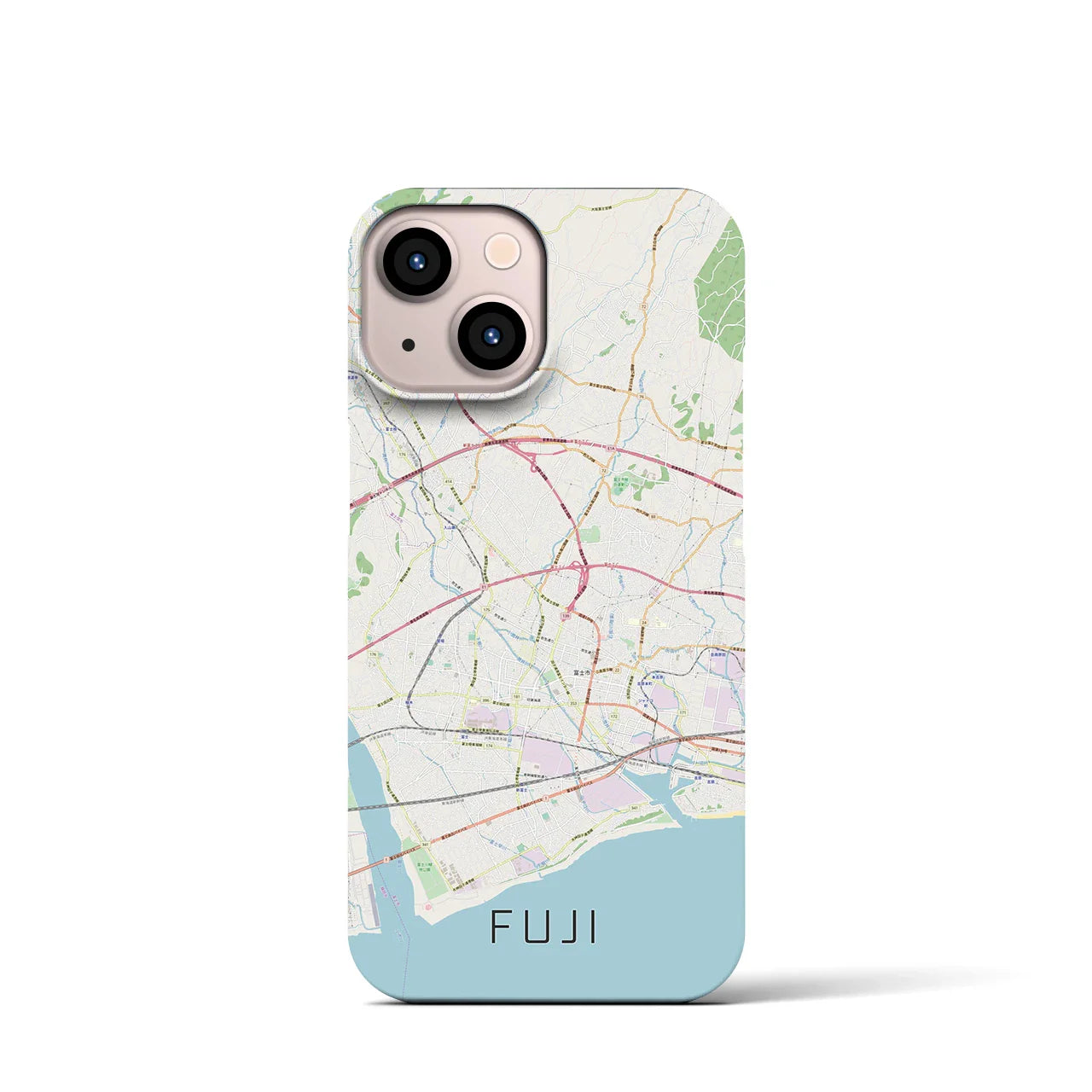 【富士(静岡県)】地図柄iPhoneケース(バックカバータイプ)