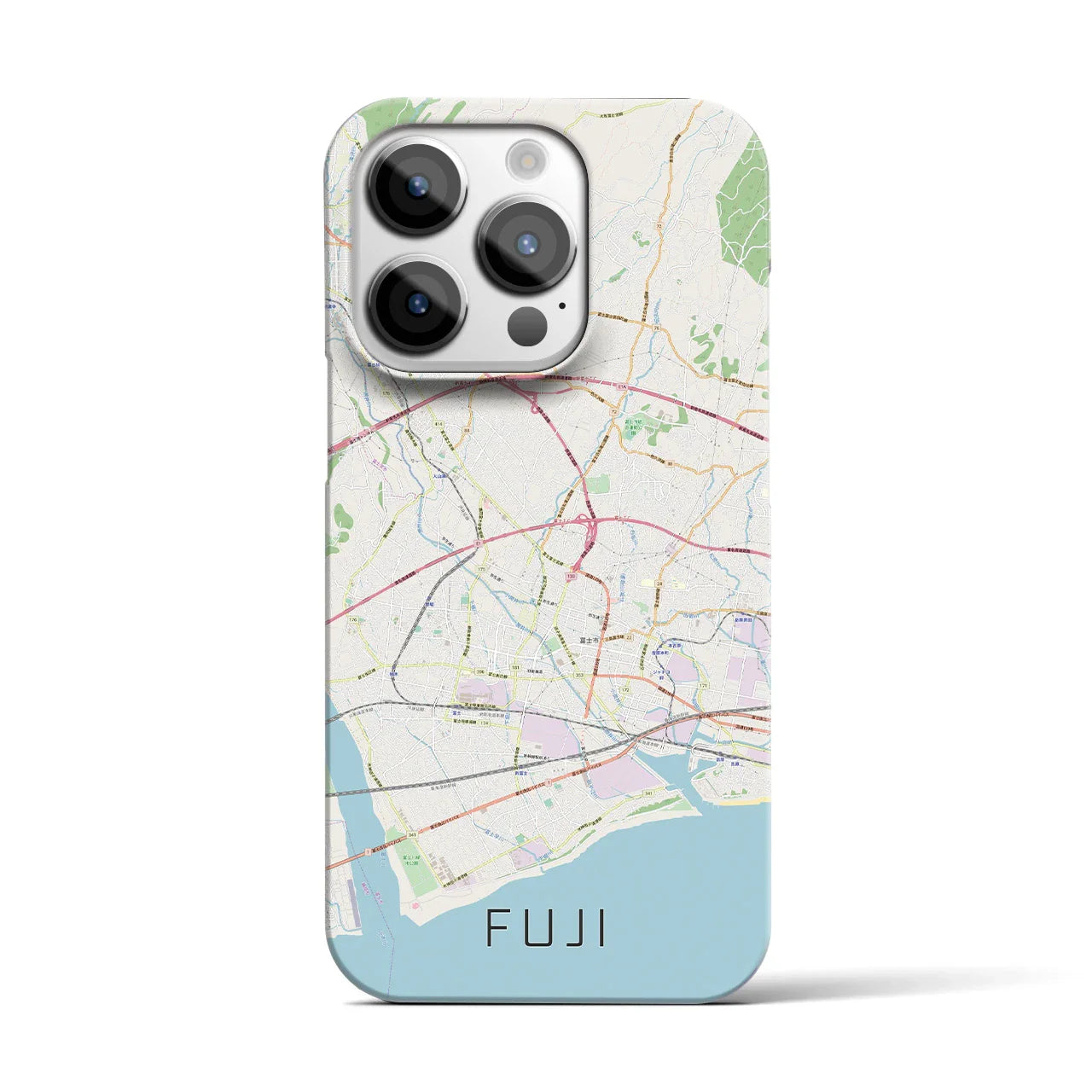 【富士(静岡県)】地図柄iPhoneケース(バックカバータイプ)