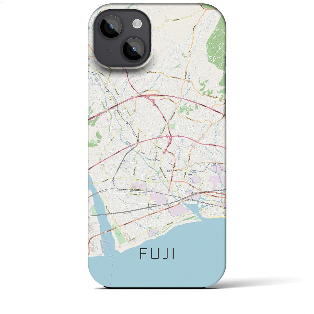 【富士(静岡県)】地図柄iPhoneケース(バックカバータイプ)