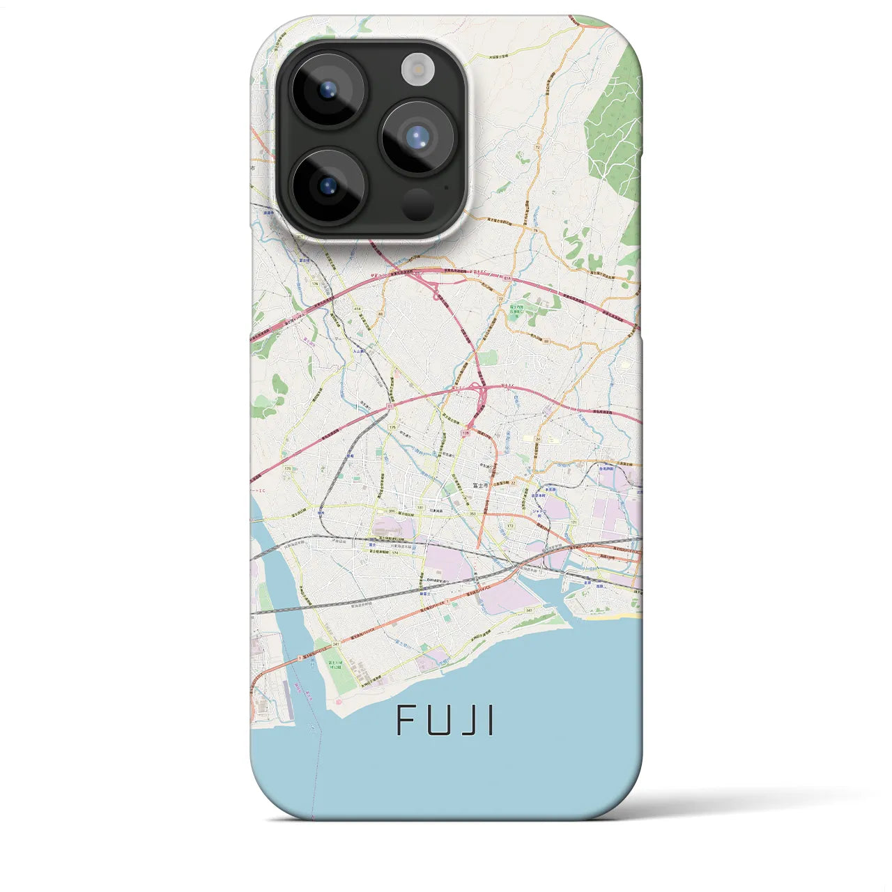 【富士(静岡県)】地図柄iPhoneケース(バックカバータイプ)