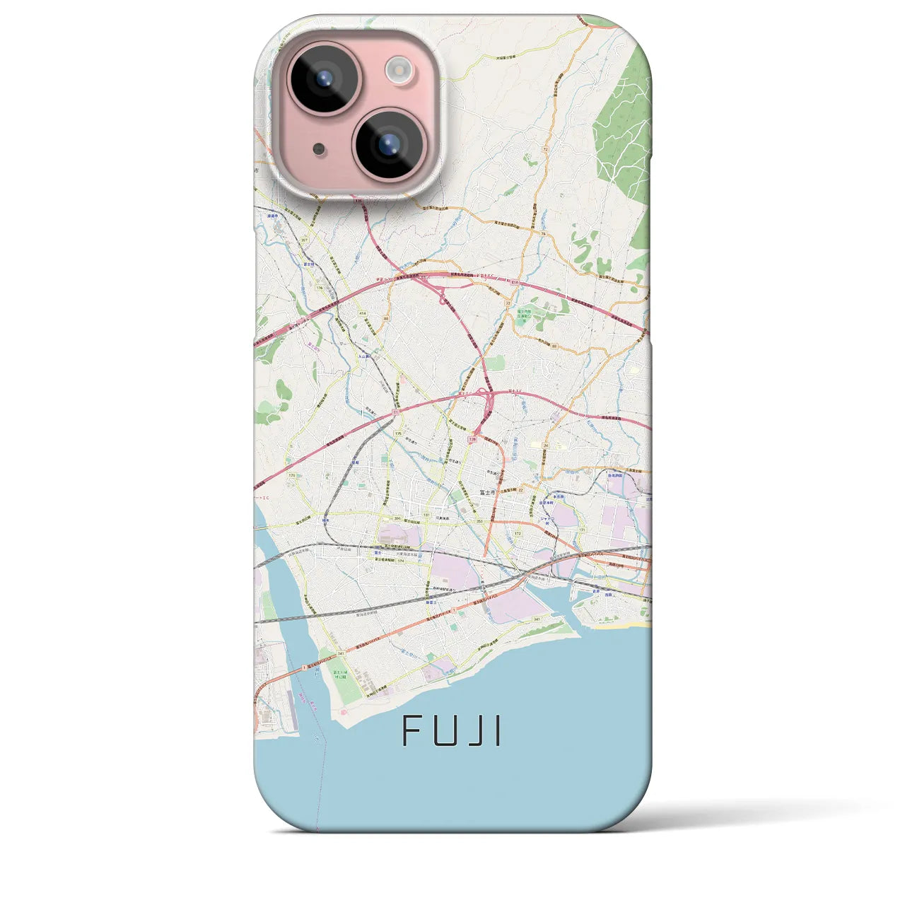 【富士(静岡県)】地図柄iPhoneケース(バックカバータイプ)