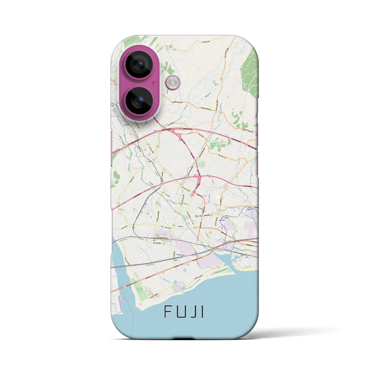 【富士(静岡県)】地図柄iPhoneケース(バックカバータイプ)