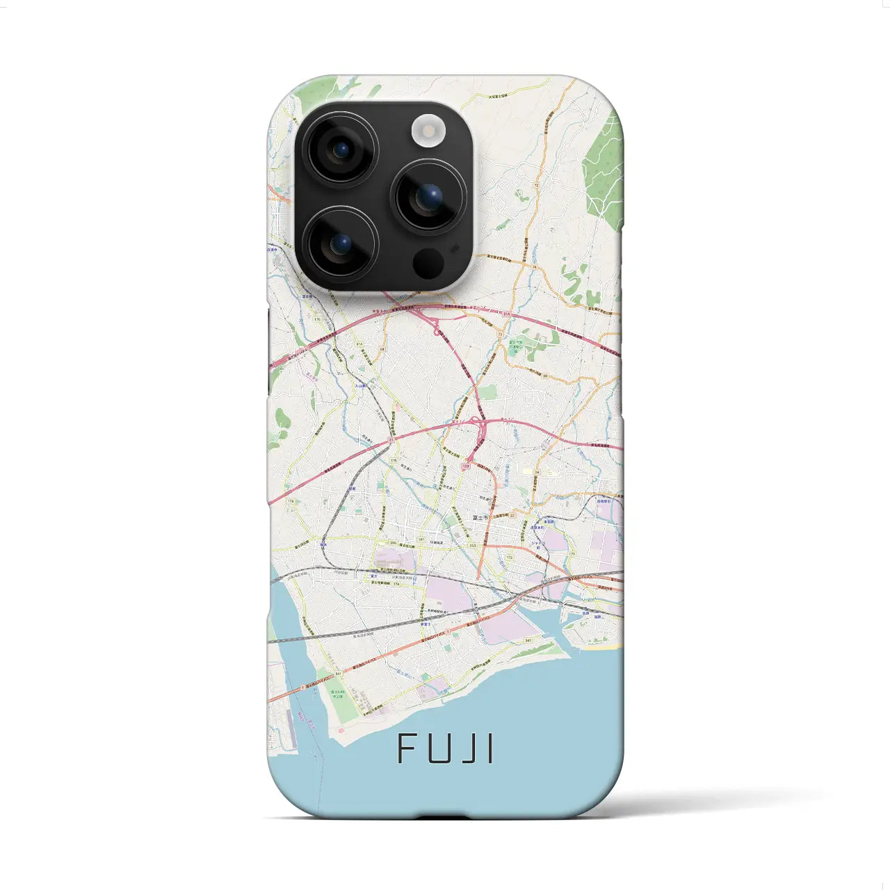 【富士(静岡県)】地図柄iPhoneケース(バックカバータイプ)