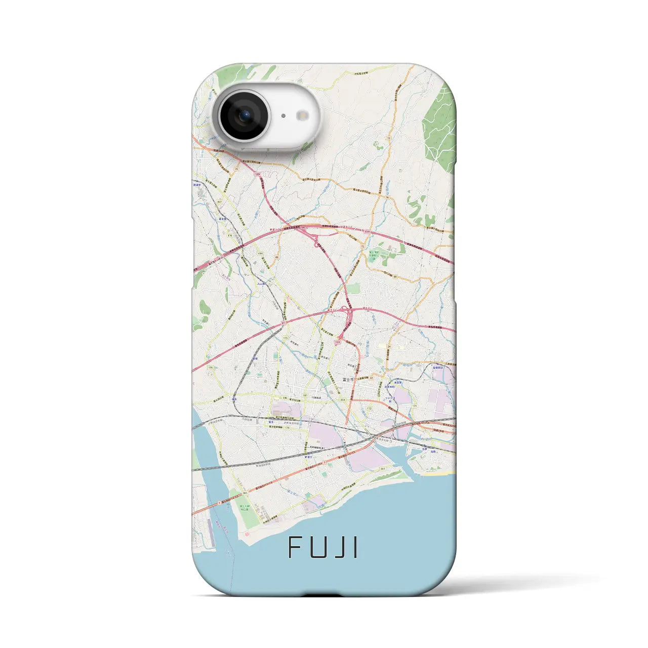 【富士(静岡県)】地図柄iPhoneケース(バックカバータイプ)