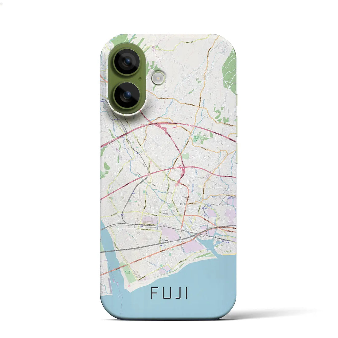 【富士(静岡県)】地図柄iPhoneケース(バックカバータイプ)ナチュラル・iPhone 17 Pro Max 用