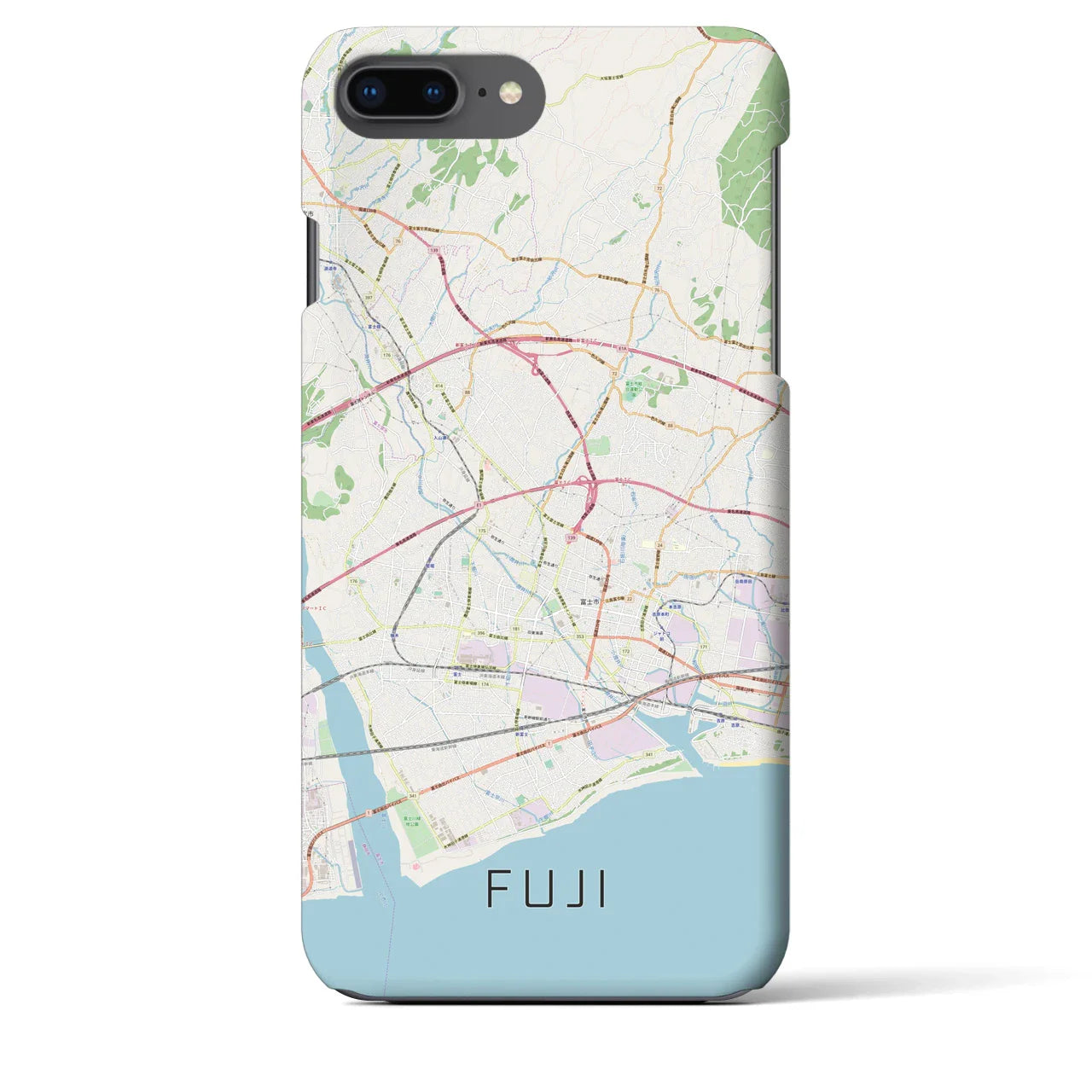 【富士(静岡県)】地図柄iPhoneケース(バックカバータイプ)