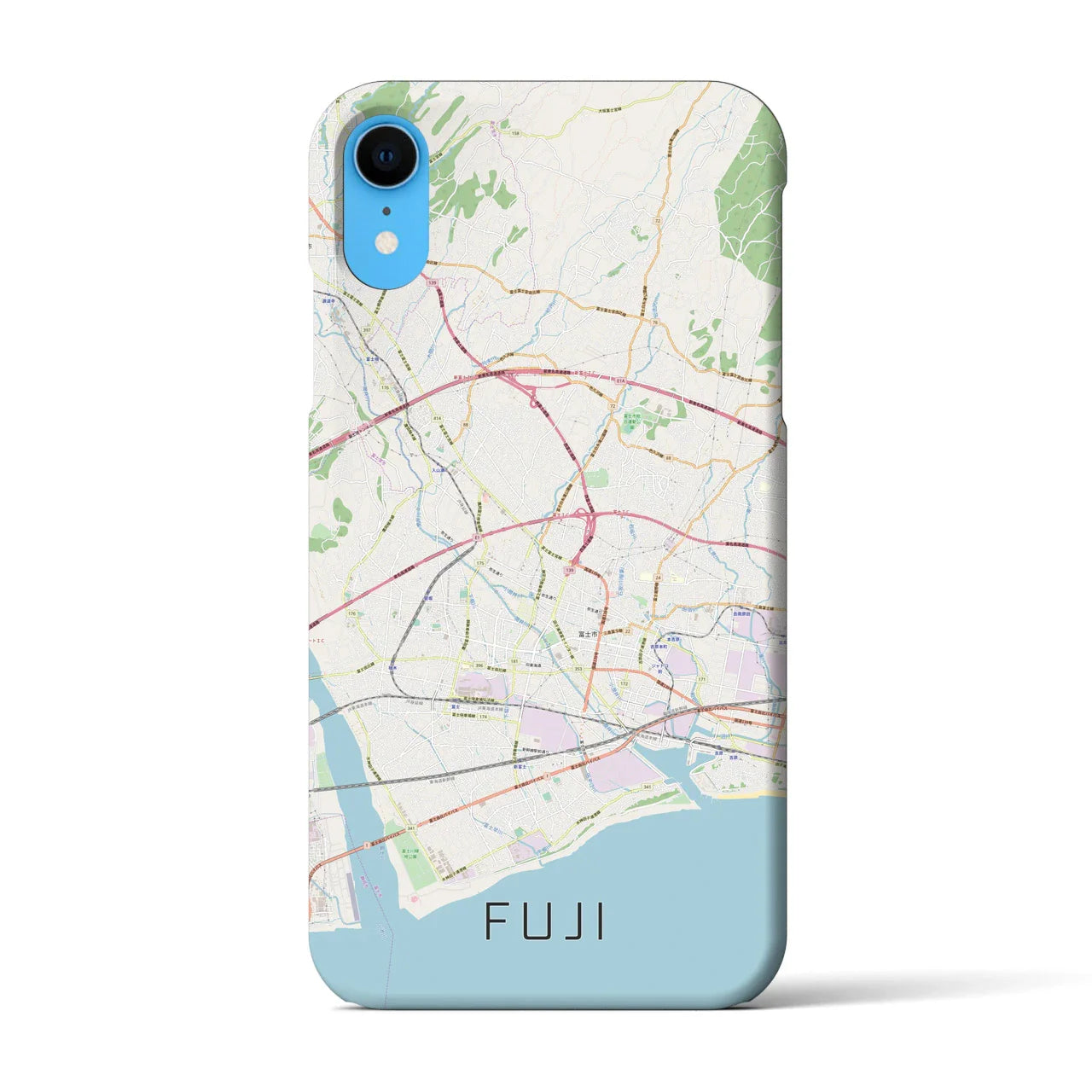 【富士(静岡県)】地図柄iPhoneケース(バックカバータイプ)
