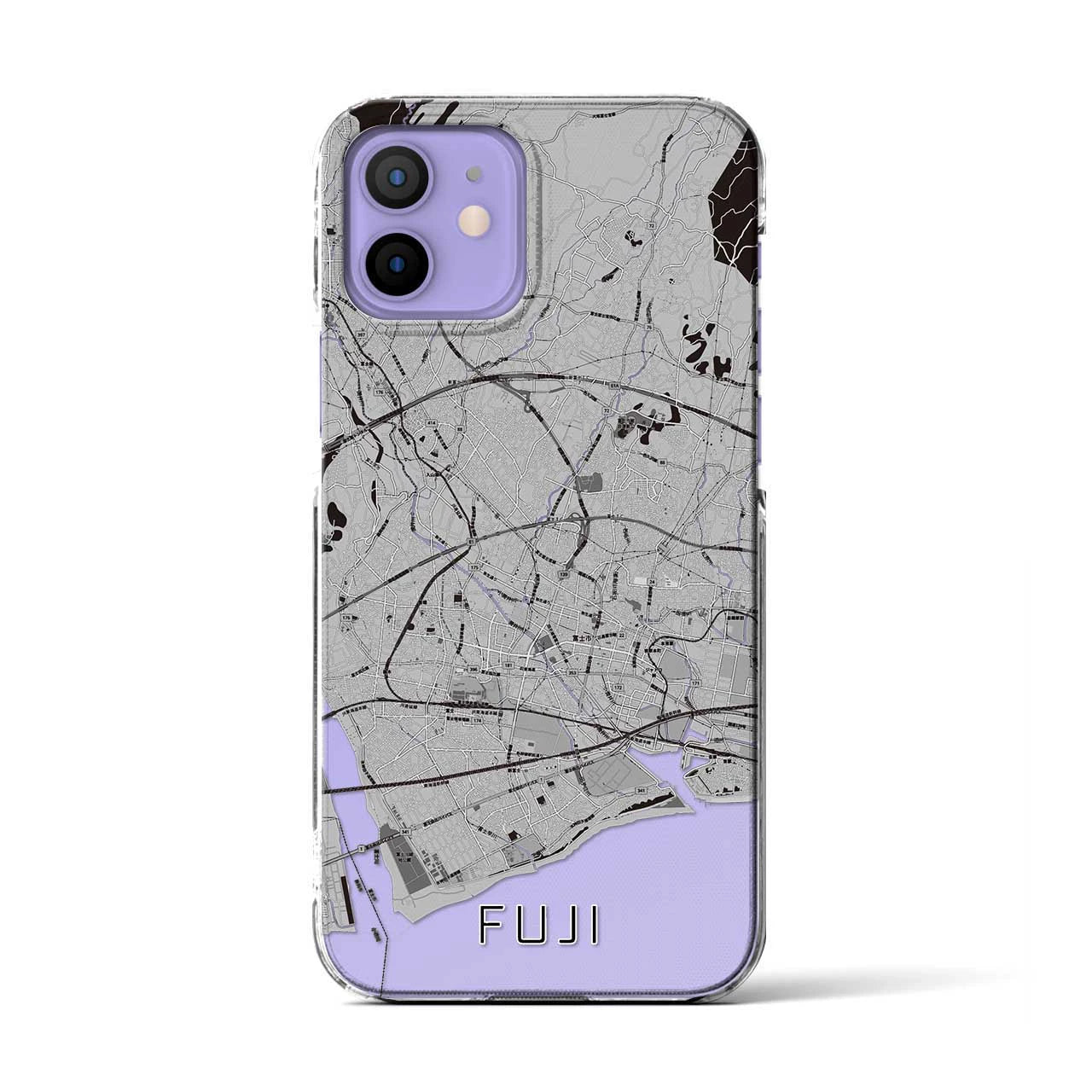 【富士(静岡県)】地図柄iPhoneケース(クリアタイプ)