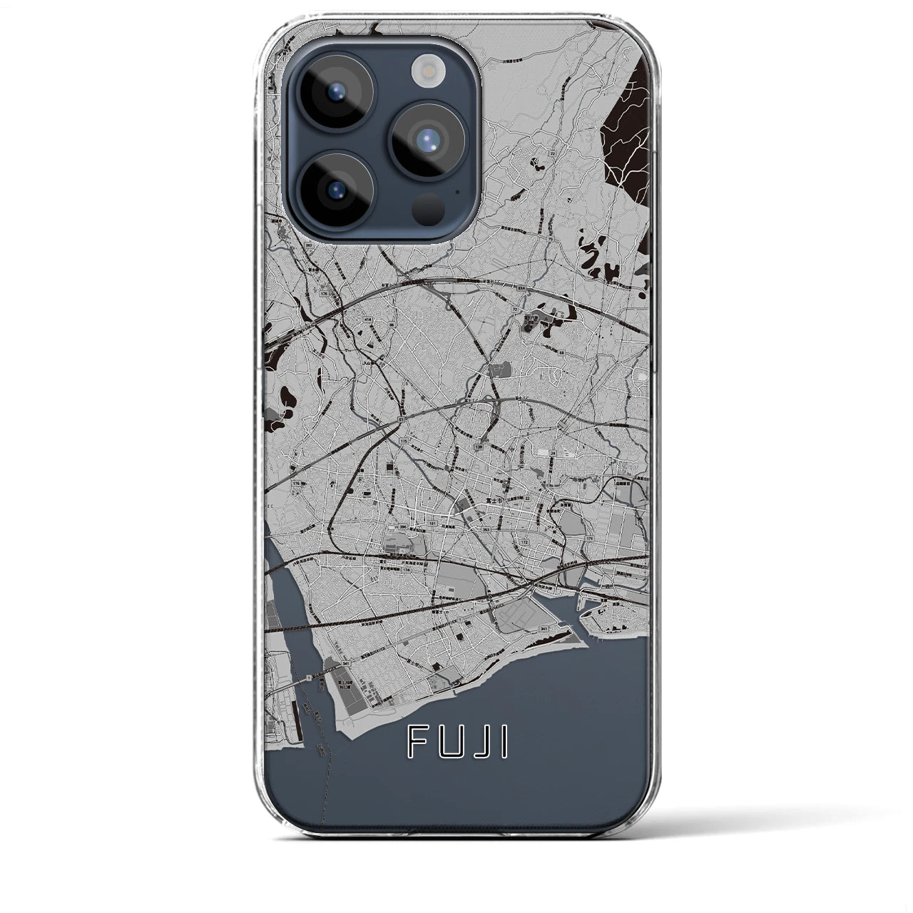 【富士(静岡県)】地図柄iPhoneケース(クリアタイプ)