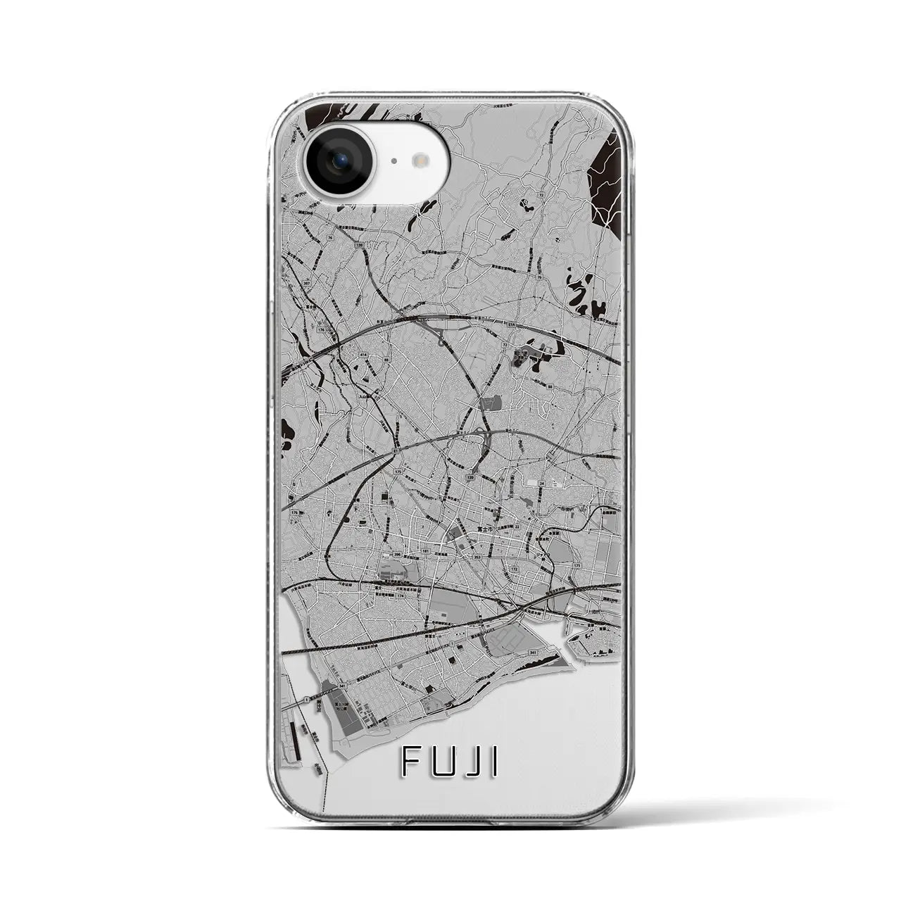 【富士(静岡県)】地図柄iPhoneケース(クリアタイプ)