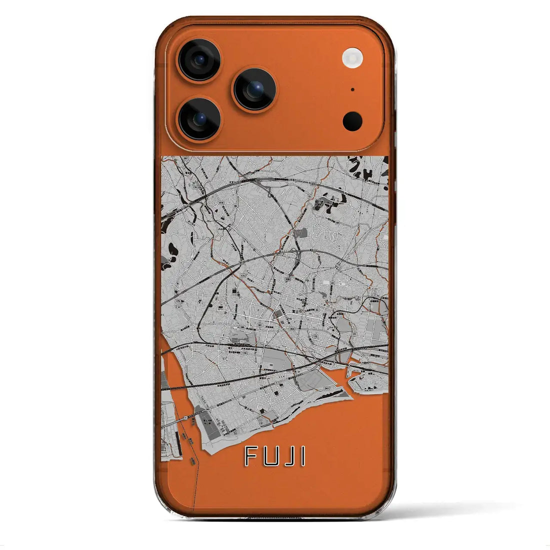 【富士(静岡県)】地図柄iPhoneケース(クリアタイプ)