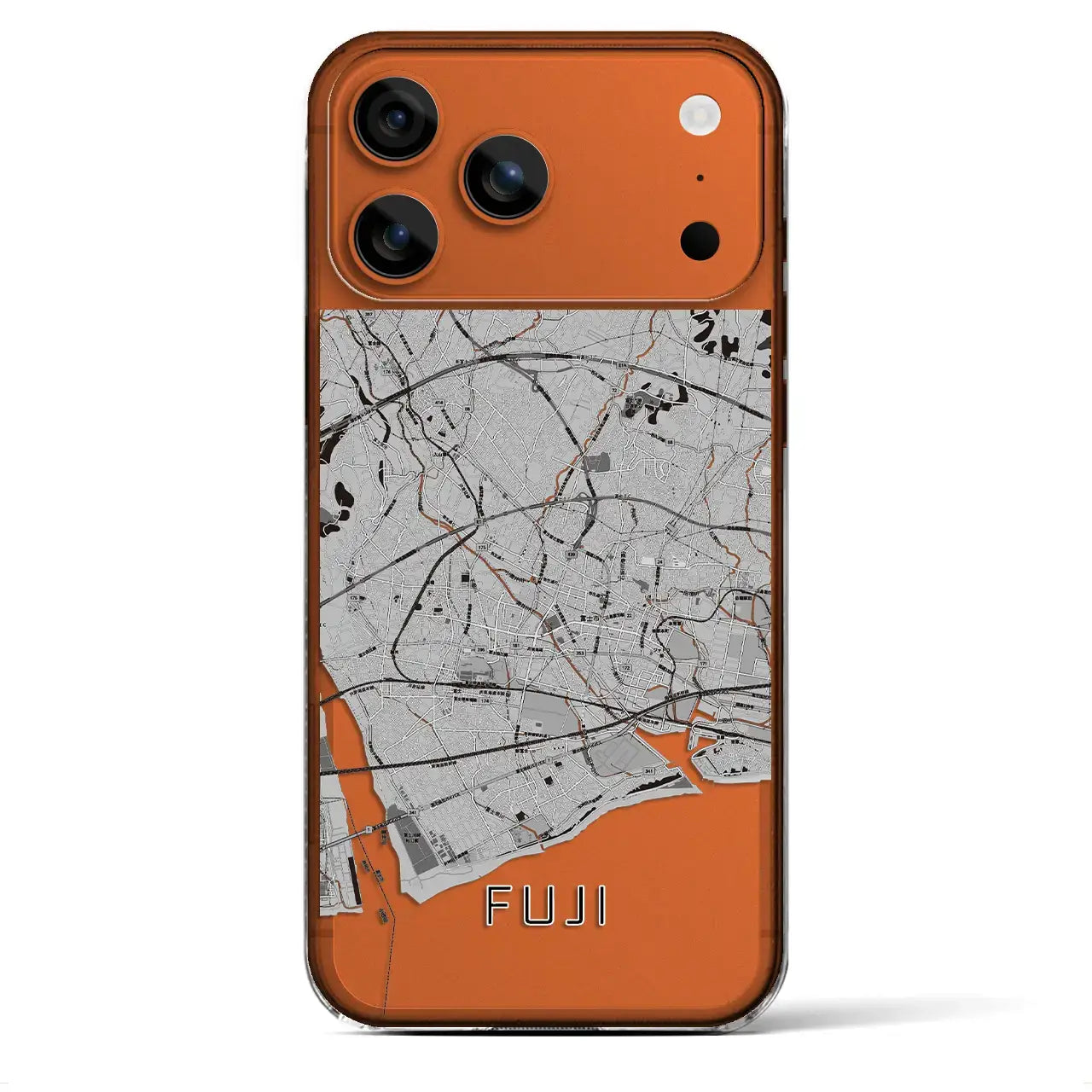 【富士(静岡県)】地図柄iPhoneケース(クリアタイプ)