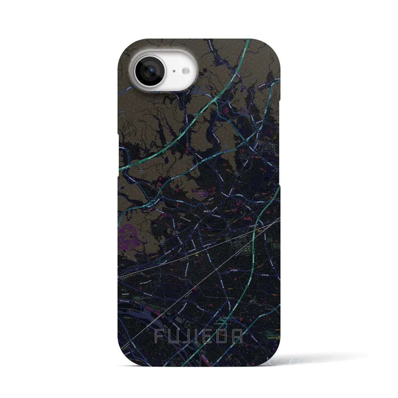 【藤枝(静岡県)】地図柄iPhoneケース(バックカバータイプ)