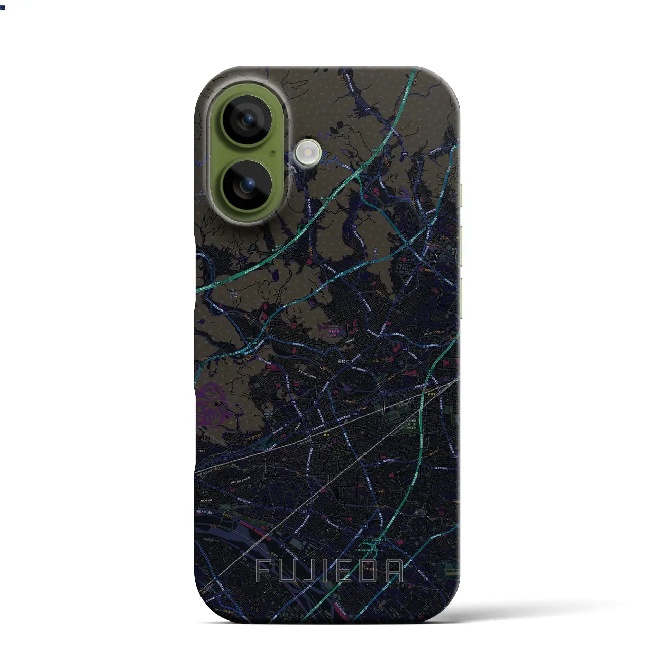 【藤枝(静岡県)】地図柄iPhoneケース(バックカバータイプ)