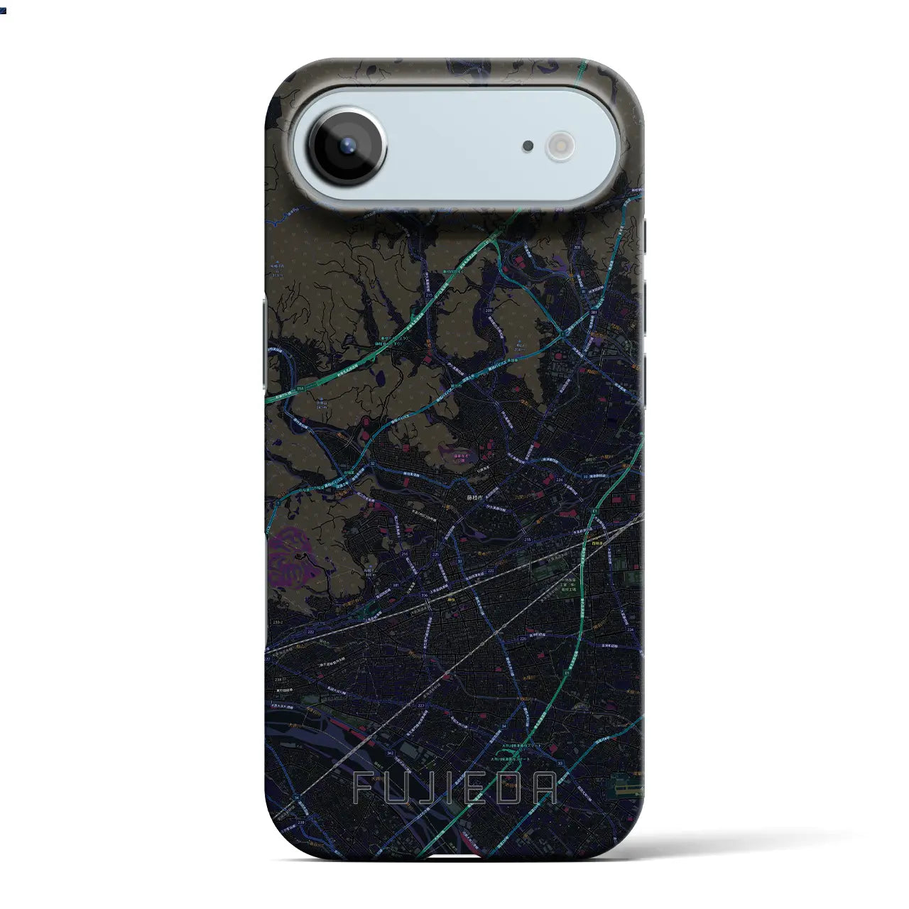 【藤枝(静岡県)】地図柄iPhoneケース(バックカバータイプ)