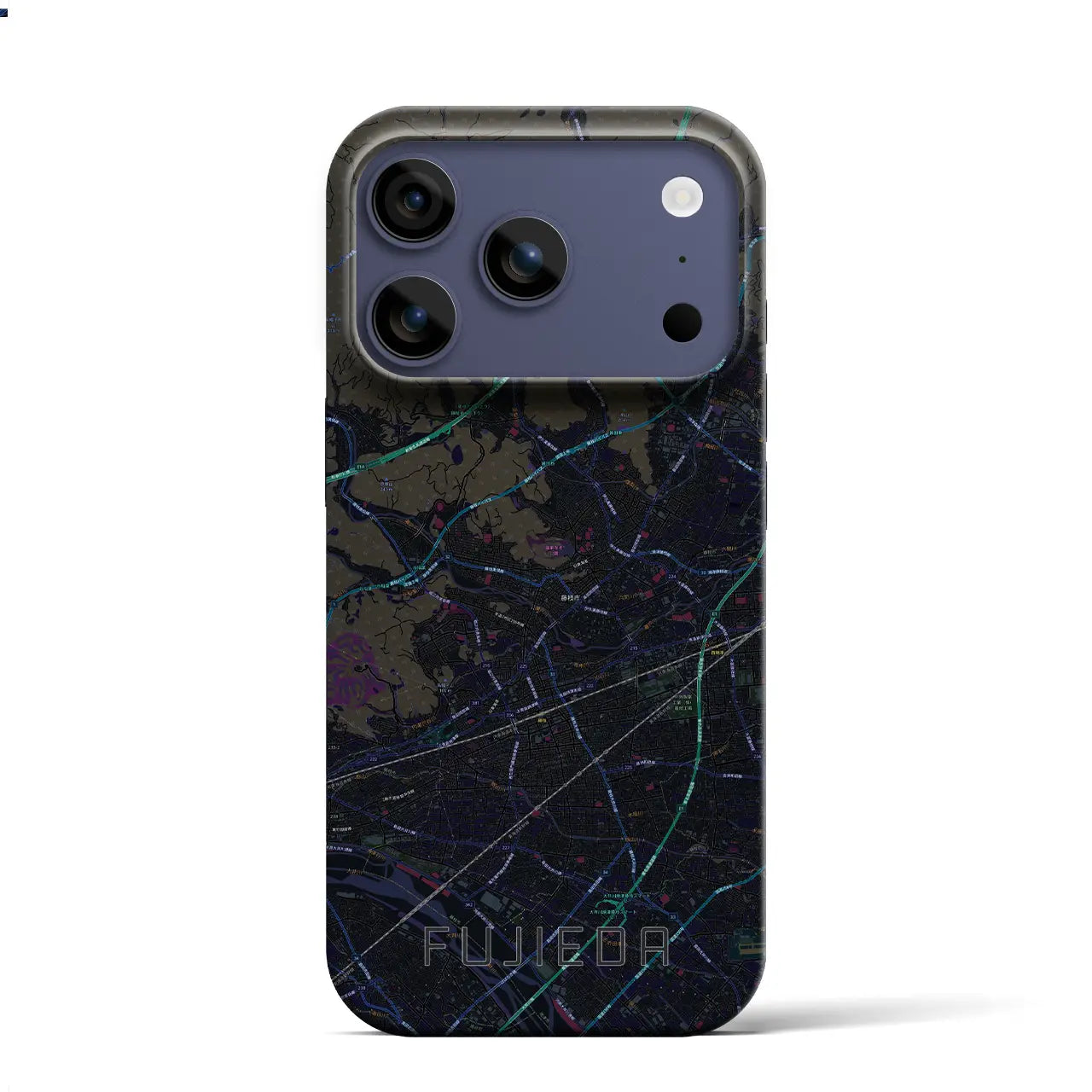 【藤枝(静岡県)】地図柄iPhoneケース(バックカバータイプ)