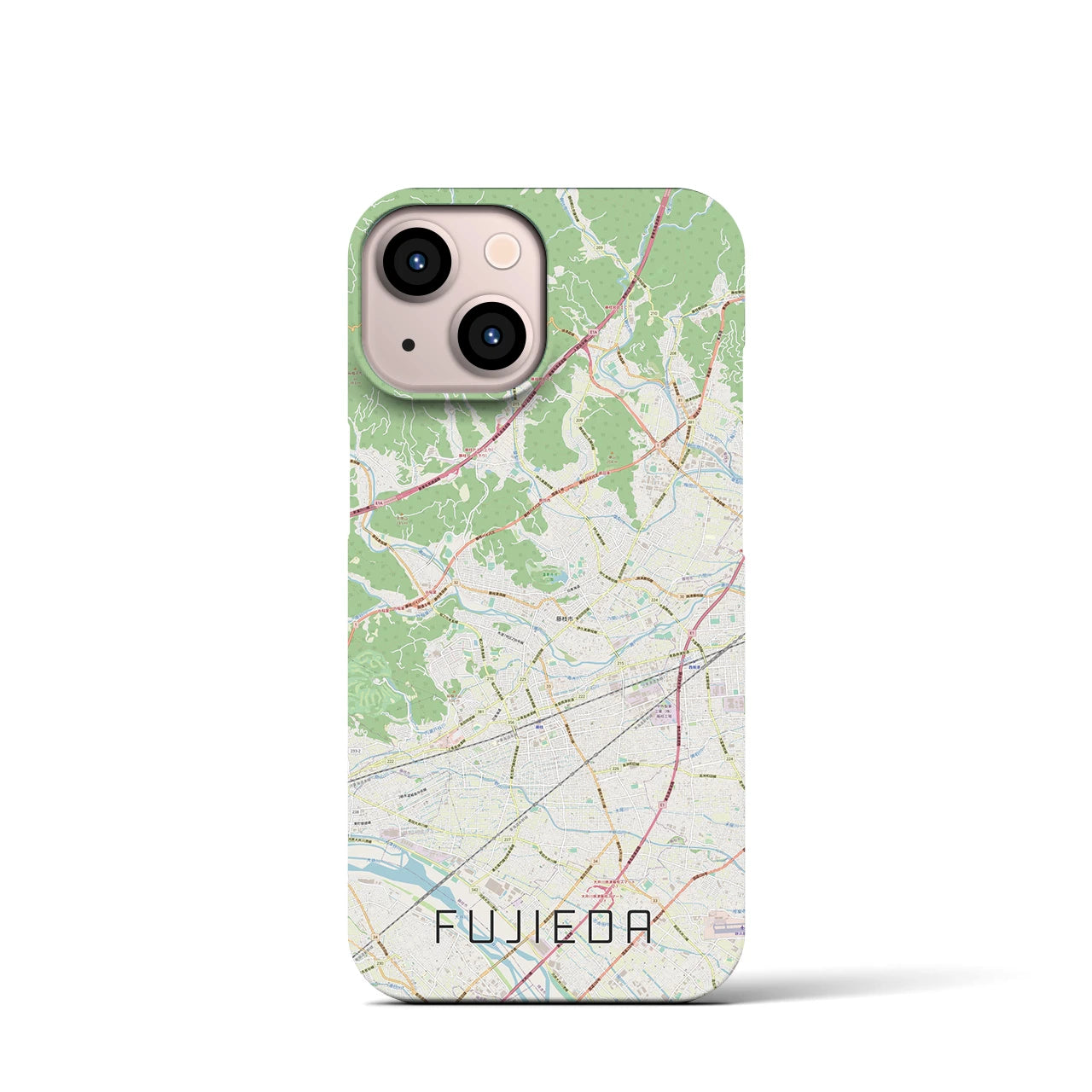 【藤枝(静岡県)】地図柄iPhoneケース(バックカバータイプ)