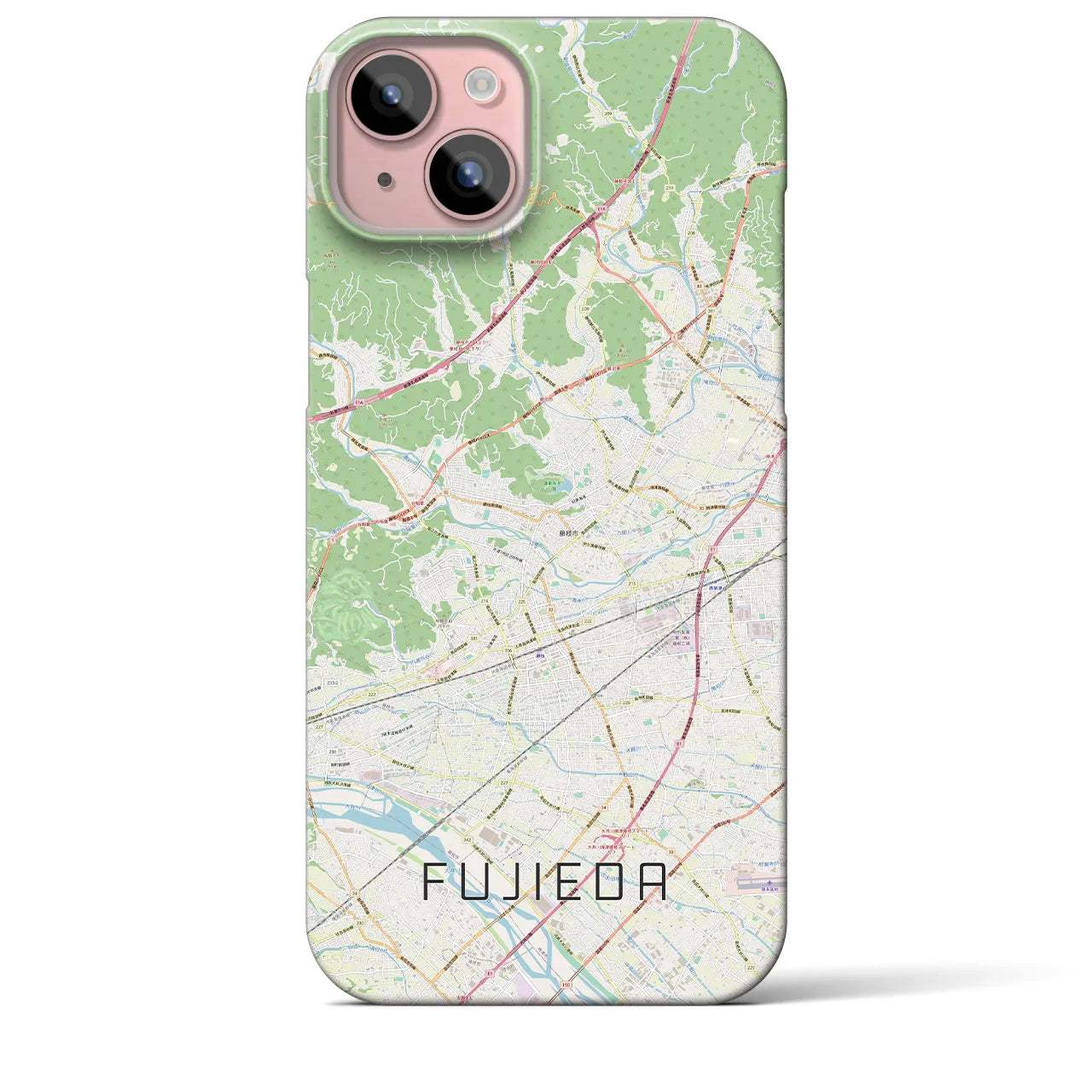 【藤枝(静岡県)】地図柄iPhoneケース(バックカバータイプ)