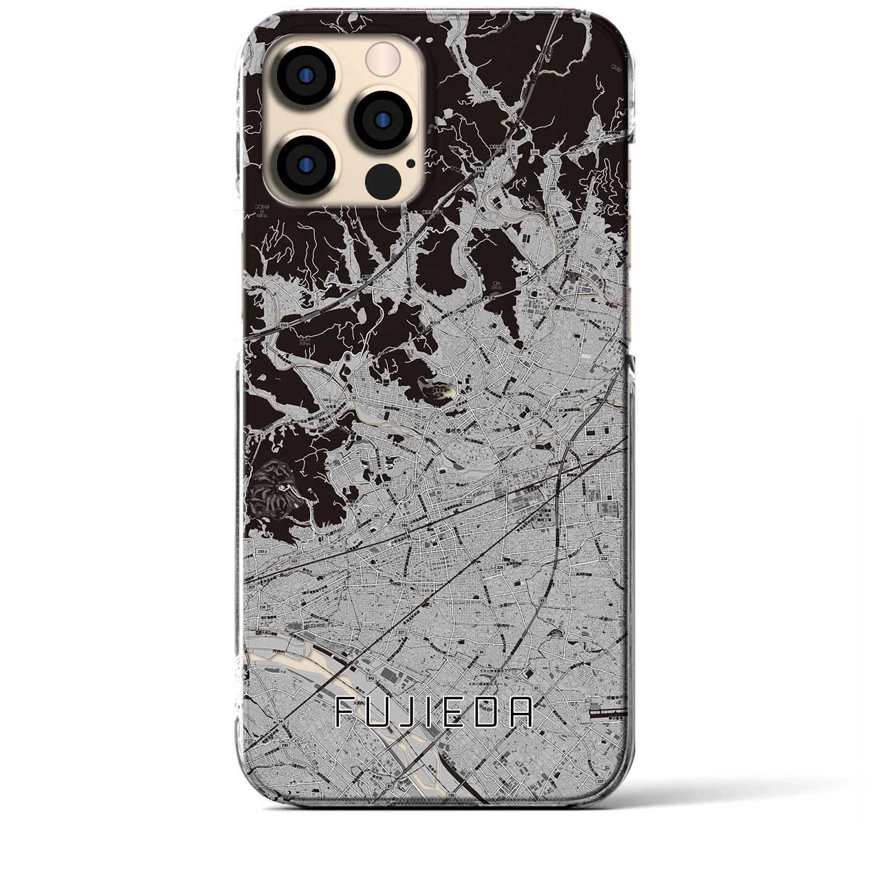 【藤枝(静岡県)】地図柄iPhoneケース(クリアタイプ)