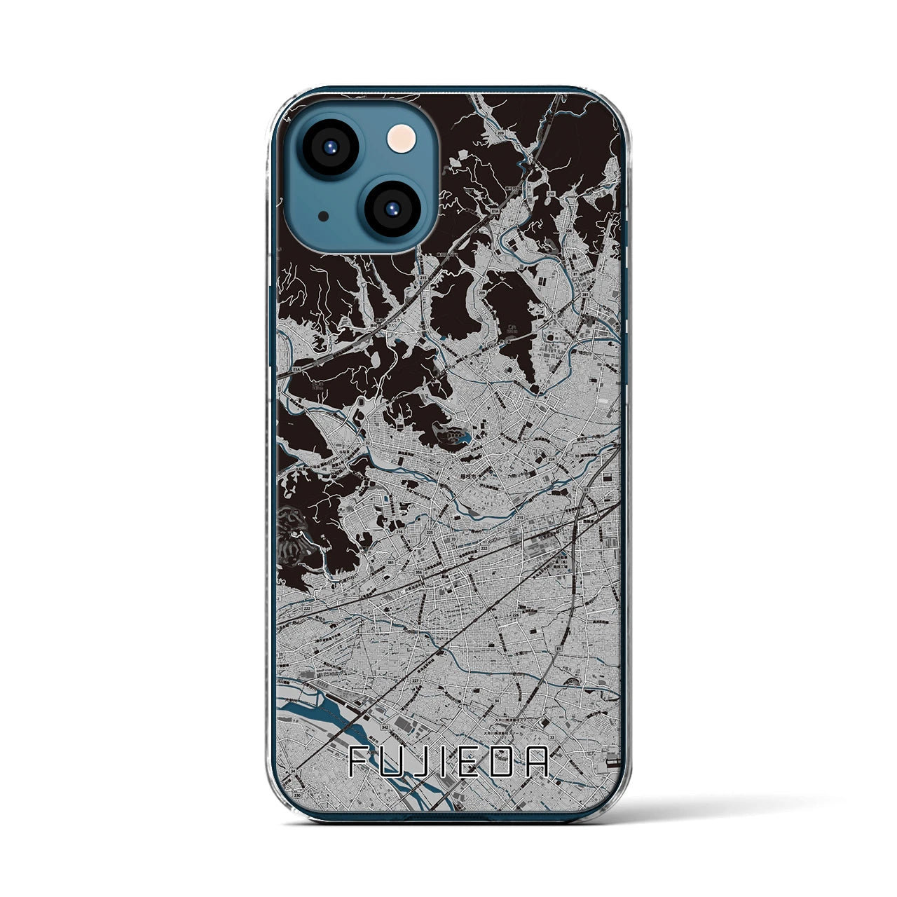 【藤枝(静岡県)】地図柄iPhoneケース(クリアタイプ)