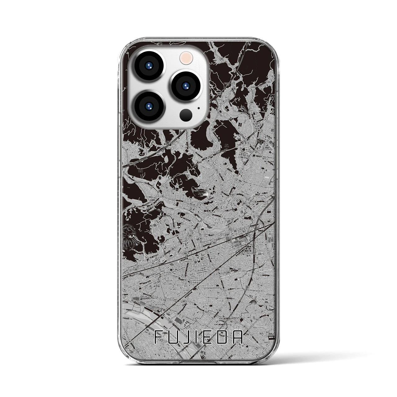 【藤枝(静岡県)】地図柄iPhoneケース(クリアタイプ)