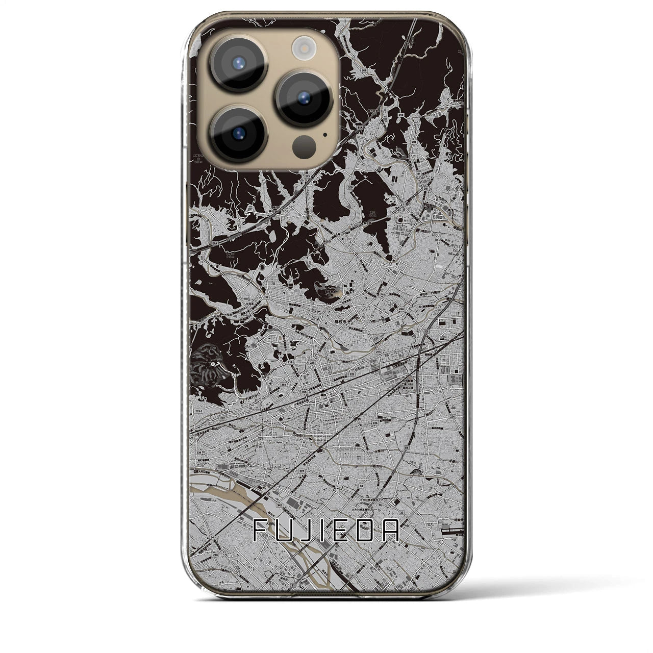 【藤枝(静岡県)】地図柄iPhoneケース(クリアタイプ)