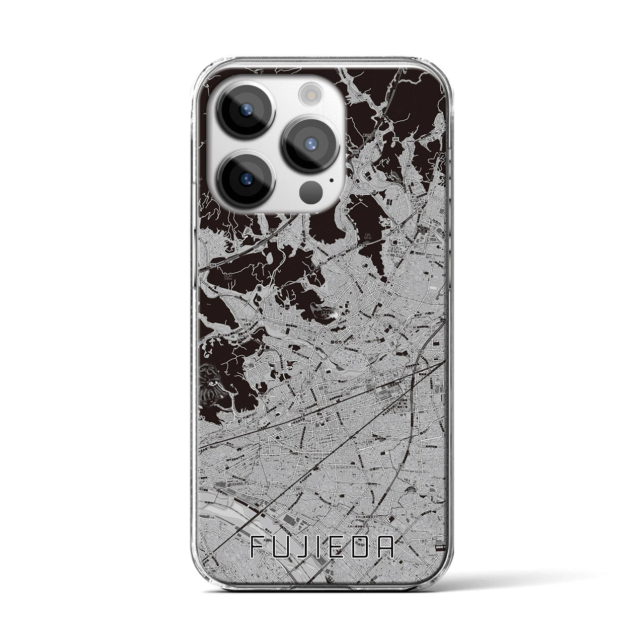 【藤枝(静岡県)】地図柄iPhoneケース(クリアタイプ)