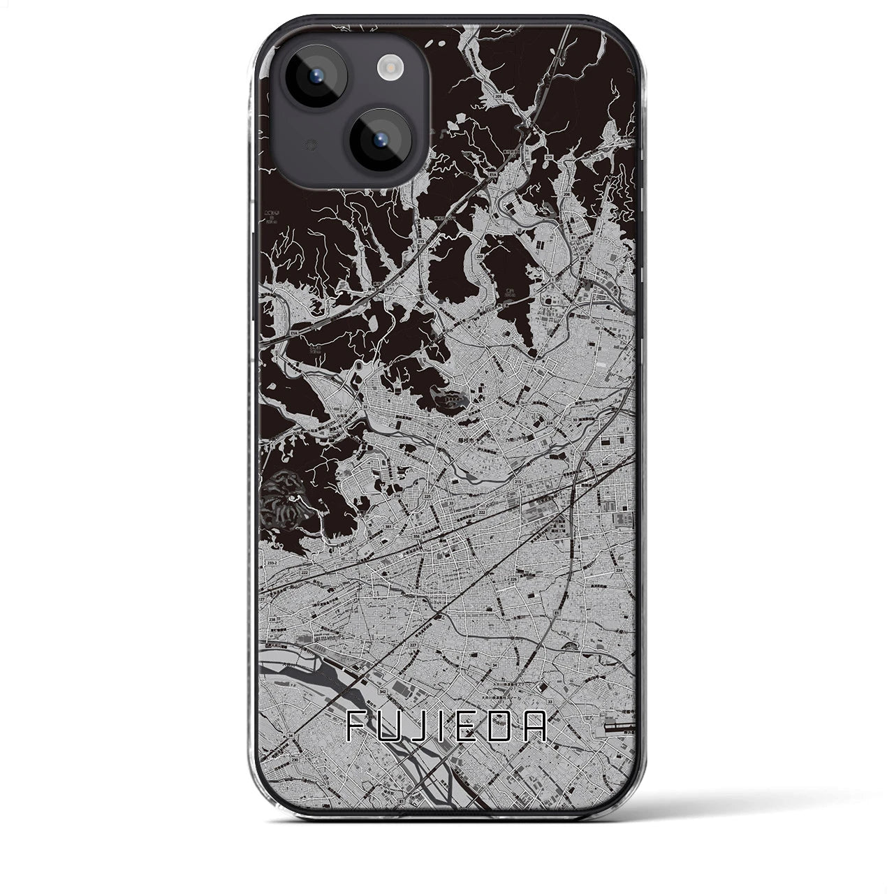 【藤枝(静岡県)】地図柄iPhoneケース(クリアタイプ)