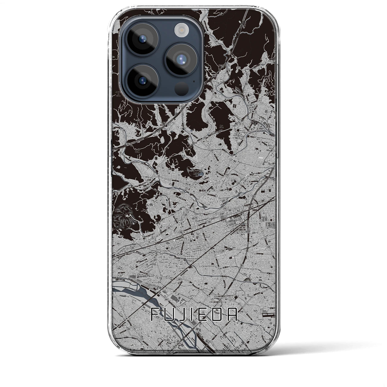 【藤枝(静岡県)】地図柄iPhoneケース(クリアタイプ)